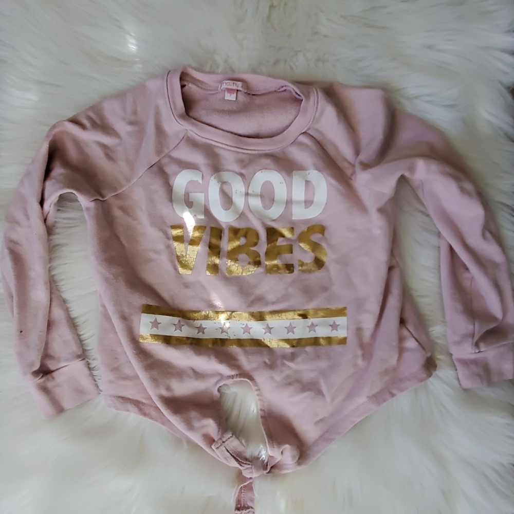 Good Vibes Long Sleeve Crop Top